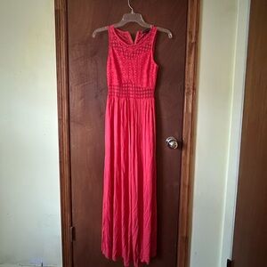 Material Girl Coral Sleeveless Maxi Dress